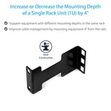 StarTech.com Rail Depth Adapter Kit for Server Racks - 4 in. (10 cm) Rack Extender - 1U (RDA1U)