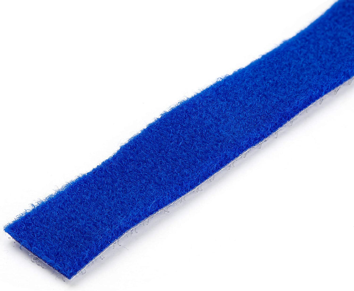 StarTech.com 50ft Hook and Loop Roll - Cut-to-Size Reusable Cable Ties - Bulk Industrial Wire Fastener Tape/Adjustable Fabric Wraps Blue/Resuable Self Gripping Cable Management Straps (HKLP50BL) 50 ft Blue