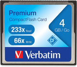 Verbatim 4GB 233X Premium CompactFlash Memory Card Premium 4GB Memory Card