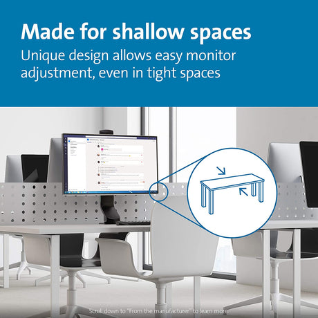 Kensington SmartFit® Space Saving Single Monitor Arm (K55512WW) Single Arm