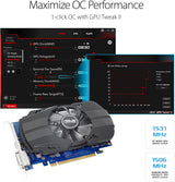 ASUS PH-GT1030-O2G GeForce GT 1030 2GB Phoenix Fan OC Edition HDMI DVI Graphics Card Graphic Card
