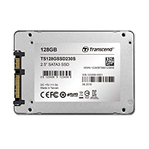 Transcend 128GB SATA III 6Gb/s SSD230S 2.5” Solid State Drive TS128GSSD230S, Silver