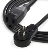 StarTech.com 6ft (2m) Power Extension Cord - 360° Rotating Flat Plug Extension Cord - NEMA 5-15P to NEMA 5-15R, 16 AWG, 125V/15A - Black Short 3-Prong Power Extender Cable (RTPAC1016)