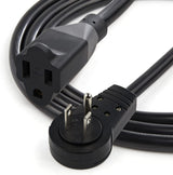 StarTech.com 10ft (3m) Power Extension Cord - 360° Rotating Flat Plug Extension Cord - NEMA 5-15P to NEMA 5-15R, 16 AWG, 125V/15A - Black Short 3-Prong Power Extender Cable - UL Certified (RTPAC10110)