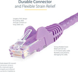 StarTech.com 25ft CAT6 Ethernet Cable - Purple CAT 6 Gigabit Ethernet Wire -650MHz 100W PoE RJ45 UTP Category 6 Network/Patch Cord Snagless w/Strain Relief Fluke Tested UL/TIA Certified (N6PATCH25PL) Purple 35 ft / 10.6 m 1 Pack