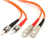 StarTech.com 2m Fiber Optic Cable - Multimode Duplex 62.5/125 - LSZH - ST/SC - OM1 - ST to SC Fiber Patch Cable (FIBSTSC2),Orange