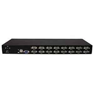 StarTech.com 16 Port Rackmount USB KVM Switch Kit with OSD and Cables - 1U (SV1631DUSBUK) USB | Cables Included