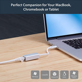 StarTech.com USB 3.0 to Gigabit Network Adapter - Silver - Sleek Aluminum Design for MacBook, Chromebook or Tablet - Native Driver Support (USB31000SA), Standard