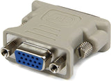 StarTech.com DVI to VGA Cable Adapter - DVI (M) to VGA (F) - 1 Pack - Male DVI to Female VGA (DVIVGAMF), Beige Beige DVI Male to VGA Female