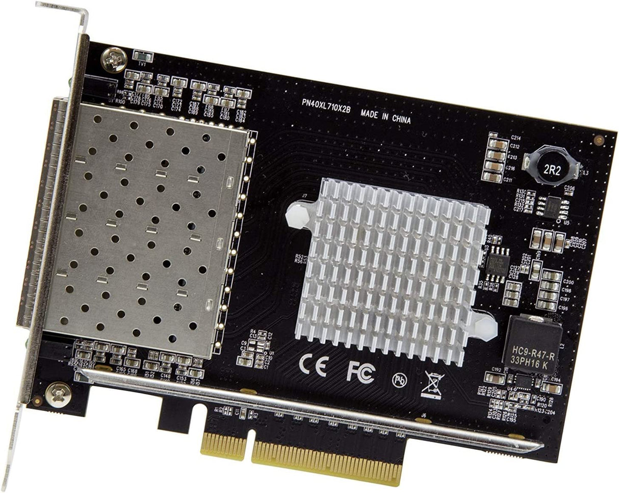 StarTech.com Quad Port 10G SFP+ Network Card - Intel XL710 Open SFP+ Converged Adapter - PCIe 10 Gigabit Ethernet Server NIC - 10GbE Fiber Optic LAN Card - Dell PowerEdge HPE ProLiant (PEX10GSFP4I) 4 PORT