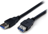 StarTech.com 6 ft Black SuperSpeed USB 3.0 Extension Cable A to A M/F - 2m USB 3 Male to Female Ext Cable/Cord 6ft - 5Gbps (USB3SEXT6BK)