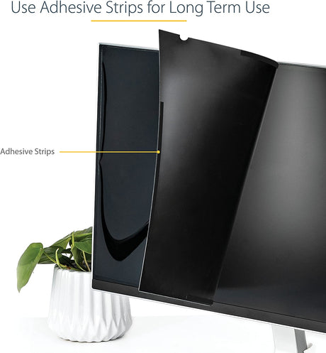StarTech.com Monitor Privacy Screen for 22" Display - Computer Screen Security Filter - Blue Light Reducing Screen Protector Film - 16:10 Widescreen - Matte/Glossy - +/-30 Degree (PRIVACY-SCREEN-22MB)