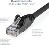 Startech 1ft (30cm) CAT6 Ethernet Cable - LSZH (Low Smoke Zero Halogen) - 10 Gigabit 650MHz 100W PoE RJ45 UTP Network Patch Cord Snagless w/Strain Relief - Black CAT 6, ETL Verified (N6LPATCH1BK) 1 ft Black