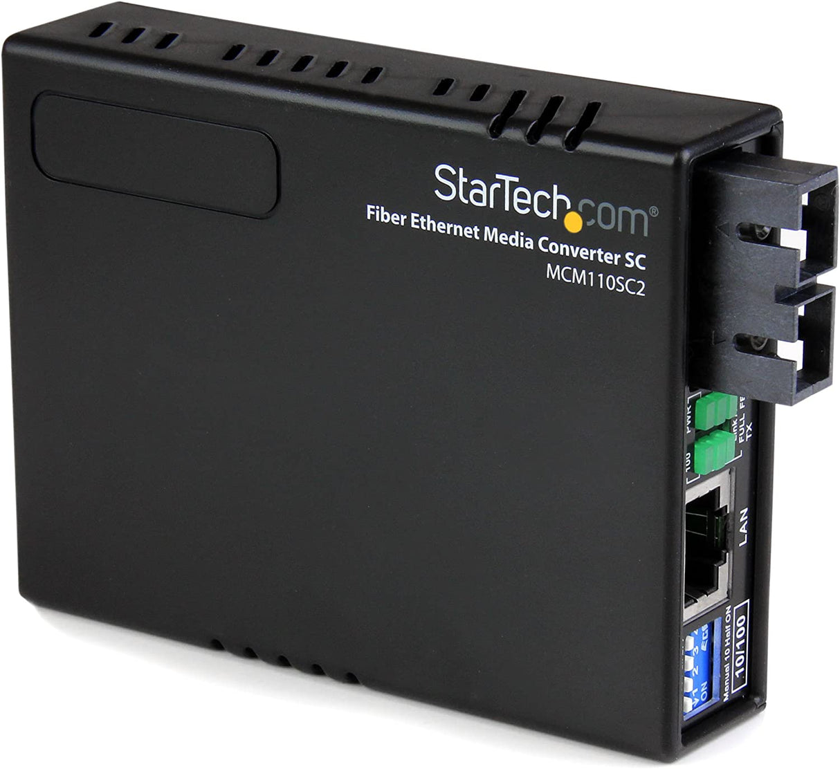 StarTech.com Multimode (MM) SC Fiber Media Converter for 10/100Mbps Network - Ethernet to SC MM Fiber Media Converter - 2 km / 1.2 m (MCM110SC2) No Chassis Mount 2km | 10/100 Mbps