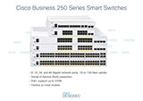 Cisco Business CBS250-16P-2G Smart Switch | 16 Port GE | PoE | 2x1G SFP | Limited Lifetime Protection (CBS250-16P-2G-NA) 16-port GE / PoE+ / 120W / 2 x GE uplinks