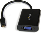 StarTech.com Micro HDMI to VGA Adapter Converter w/ Audio for Smartphones / Ultrabooks / Tablets 1920x1080 - Micro HDMI Male to VGA Female (MCHD2VGAA2)