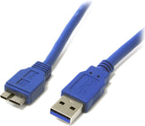 StarTech.com 1 ft SuperSpeed USB 3.0 Cable A to Micro B - 30cm USB 3 to Micro B Cord (USB3SAUB1), Blue 1 Feet Blue