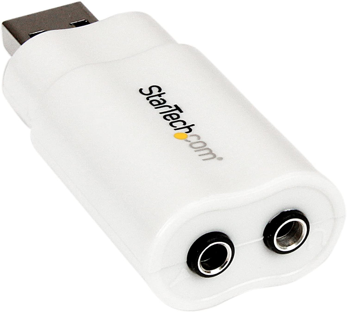 StarTech.com USB to Stereo Audio Adapter Converter ICUSBAUDIO, White, One Size