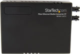 StarTech.com 10/100 Mbps Ethernet to Fiber Optic Media Converter - ST Multimode - 1310nm - 2km - Full/Half Duplex (MCM110ST2) Black