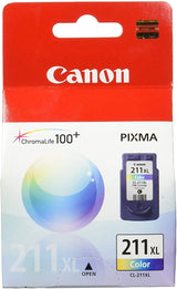 Canon CL-211XL 2975B001 PIXMA iP2700 iP2702 MP230 MP235 MP240 MP250 MP260 MP270 MP280 MP282 MP480 MP490 MP495 MP499 MX320 MX330 MX340 MX350 MX360 MX410 MX420 Ink Cartridge (Color) in Retail Packaging Canon Cl-211Xl High-Yield Ink