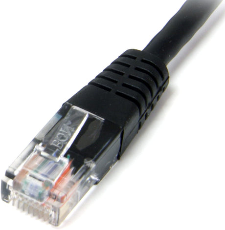 StarTech.com 50 ft Cat5e Black Molded RJ45 UTP Cat 5e Patch Cable - 50ft Patch Cord (M45PATCH50BK) 50 ft / 15m Black