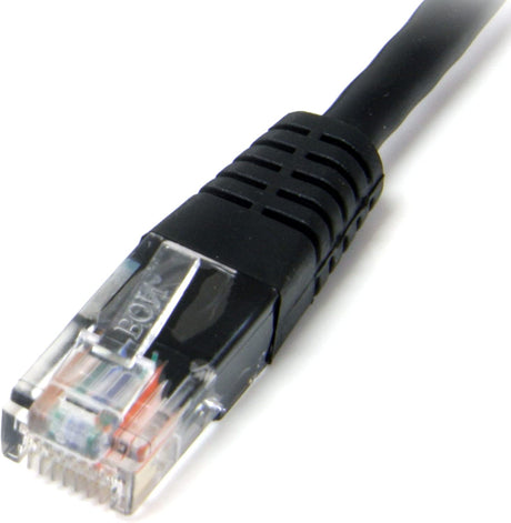 StarTech.com 25 ft. (7.6 m) Cat5e Ethernet Cable - Power Over Ethernet - Molded - Black - Ethernet Network Cable (M45PATCH25BK) 25 ft / 7.5m Black