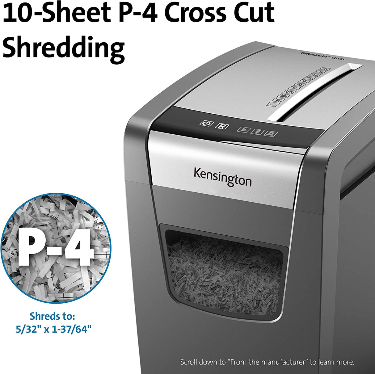 Kensington Shredder - M100S Crosscut Shredder (K52076AM)