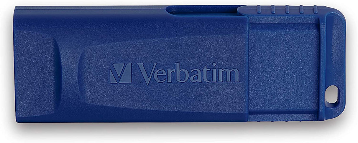 Verbatim 4GB USB 2.0 Flash Drive - Cap-Less &amp; Universally Compatible - Blue, Model:97087 4 GB Standard Packaging