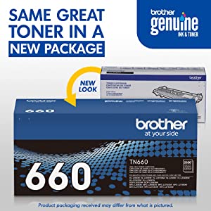 Brother Genuine High Yield Toner Cartridge, TN660, Replacement Black Toner, Page Yield Up To 2,600 Pages, Amazon Dash Replenishment Cartridge,1 Pack 1 Pack TN660 Black Toner Standard Packaging