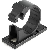 StarTech.com 100 Adhesive Cable Management Clips Black - Network/Ethernet/Office Desk/Computer Cord Organizer - Sticky Cable/Wire Holders - Nylon Self Adhesive Clamp UL/94V-2 Fire Rated (CBMCC3) Large | 0.67 in. (17 mm) max. diameter