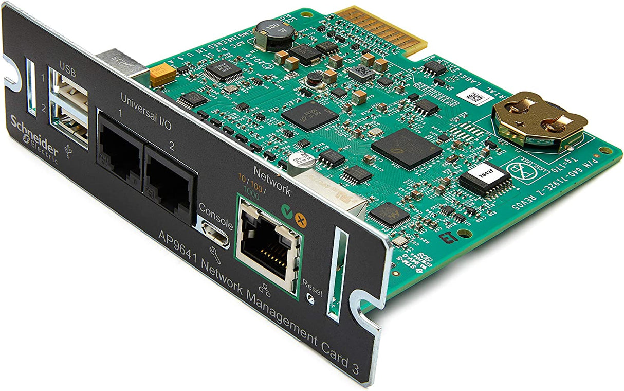 APC UPS Network Management Card 3 with 2 USB ports and Temperature Monitoring, Newest Model 2020 (AP9641) AP9641 UPS