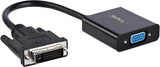StarTech.com DVI-D to VGA Active Adapter Converter Cable - 1080p - DVI to VGA Converter Box (DVI2VGAE), Black