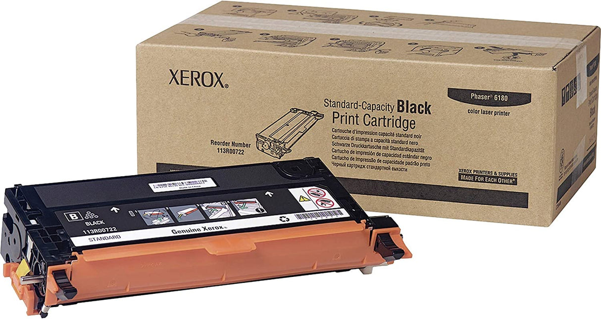 Xerox 113R00722 Phaser 6180 Black Standard Capacity Print Cartridge Standard Capacity Black Standard Capacity