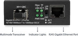 StarTech.com Multimode (MM) LC Fiber Media Converter for 10/100/1000 Network - 550m - Gigabit Ethernet - 850nm - with SFP Transceiver (MCM1110MMLC)
