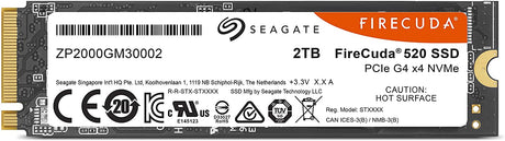 Seagate Firecuda 520 2TB Performance Internal Solid State Drive SSD PCIe Gen4 X4 NVMe 1.3 for Gaming PC Gaming Laptop Desktop (ZP2000GM3A002) 2TB 520 NVMe - Gen 4