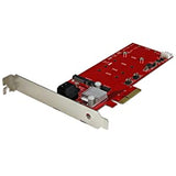 StarTech.com 2x M.2 NGFF SSD RAID Controller Card plus 2x SATA III Ports - PCIe - Two Slot PCI Express M.2 RAID Card plus Two SATA Ports (PEXM2SAT3422) 2x M.2 SATA | 2x SATA | RAID