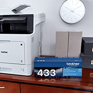 Brother Genuine TN433C High-Yield Cyan Toner (Approx. 4,000 pp.), Medium