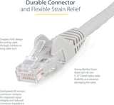 StarTech.com 35ft (10.7m) CAT6 Ethernet Cable - LSZH (Low Smoke Zero Halogen) - 10 Gigabit 650MHz 100W PoE RJ45 UTP Network Patch Cord Snagless w/Strain Relief - Gray CAT 6 ETL Verified (N6LPATCH35GR) 35 ft Gray