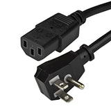 StarTech.com 10ft (3m) Computer Power Cord, Flat NEMA 5-15P to C13, 10A 125V, 18AWG, Black Replacement AC Power Cord, PC Power Supply Cable, Monitor/Printer Power Cable - UL Listed (PXTF10110) 10 ft