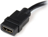 StarTech.com 8in HDMI to DVI-D Video Cable Adapter - HDMI Female to DVI Male - HDMI to DVI Dongle Adapter Cable (HDDVIFM8IN),Black