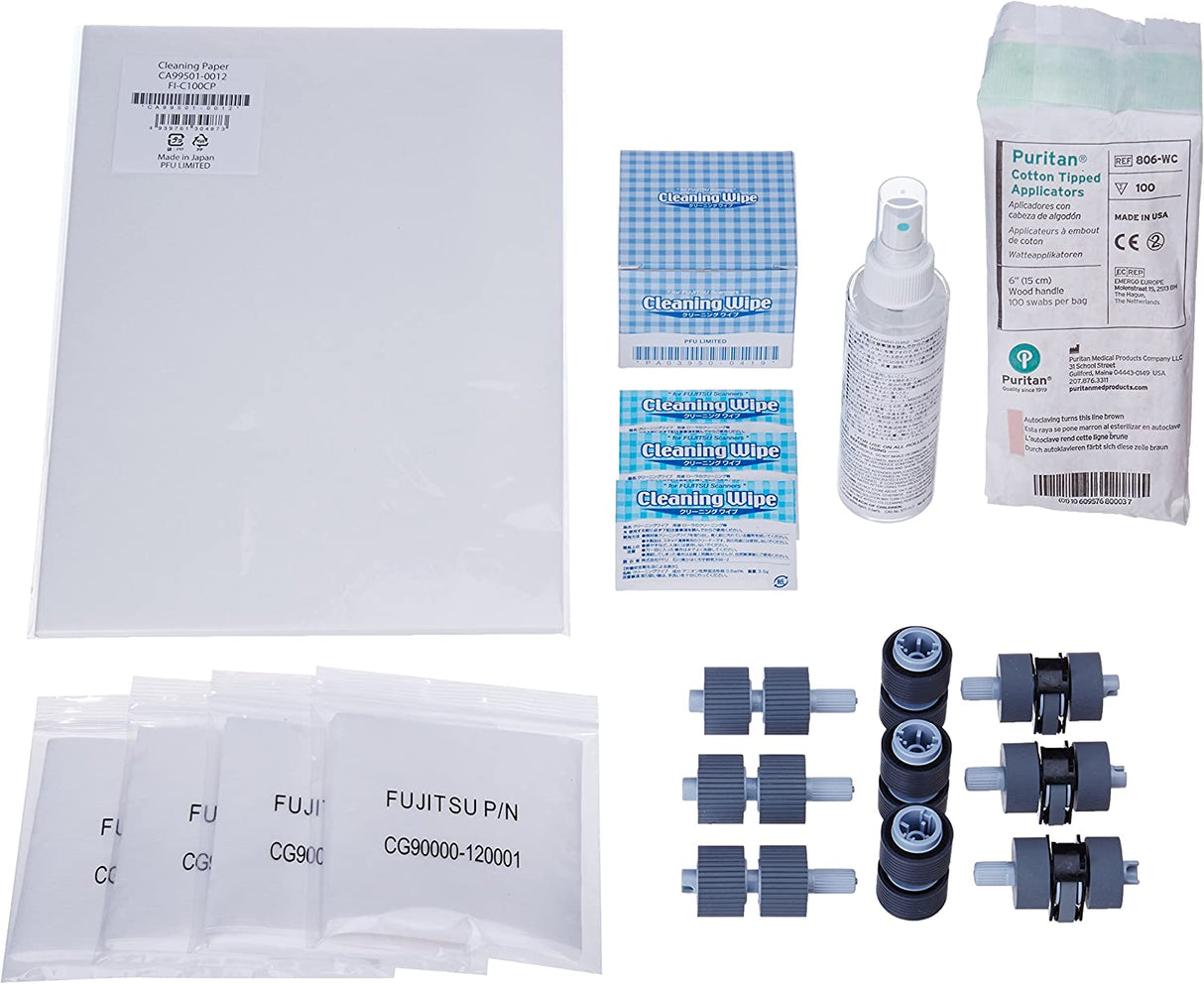 Fujitsu Genuine ScanAid Kit, Cleaning Supplies &amp; Replacement Parts, fi-6670/A fi-6770/A