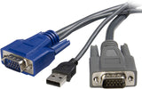 StarTech.com 6 ft Ultra-Thin USB VGA 2-in-1 KVM Cable (SVUSBVGA6) 6 ft / 2m