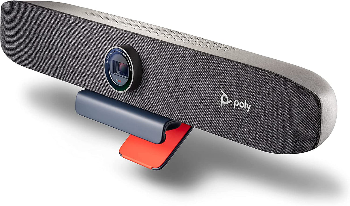 Poly Studio P15 Personal Video Bar (Plantronics + Polycom) - Complete Audio + Premium 4K Webcam Solution - Camera, Mics &amp; Speaker - Home Office/Focus Room -Works w/Zoom (Certified) &amp; Teams (Certified)