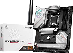 MSI MPG B650 Edge WiFi Gaming Motherboard (AMD AM5, ATX, DDR5, PCIe 4.0, M.2, SATA 6Gb/s, USB 3.2 Gen 2, HDMI/DP, Wi-Fi 6E, AMD Ryzen 7000 Series Desktop Processors)
