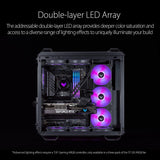 ASUS TUF Gaming TF120 ARGB Chassis Fan 3Pin Customizable LEDs Blade, Advanced Fluid Dynamic Bearing, 120mm PWM Control, Anti-Vibration Pads, Double-Layer LED Array for Computer Case &amp; Liquid Radiator