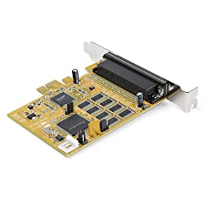 StarTech.com 8-Port PCI Express RS232 Serial Adapter Card - PCIe RS232 Serial Card - 16C1050 UART - Multiport Serial DB9 Controller/Expansion Card - 15kV ESD Protection - Windows &amp; Linux (PEX8S1050)