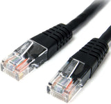 StarTech.com Cat5e Ethernet Cable - 3 ft - Black - Patch Cable - Molded Cat5e Cable - Short Network Cable - Ethernet Cord - Cat 5e Cable - 3ft (M45PATCH3BK) 3 ft / 1m Black