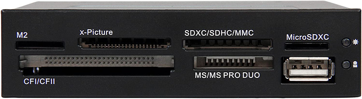 StarTech.com 3.5in Front Bay 22-in-1 USB 2.0 Internal Multi Media Memory Card Reader with Simultaneous Access - CF/SD/MMC/MS/xD - Black (35FCREADBK3) Multi-Card USB 2.0