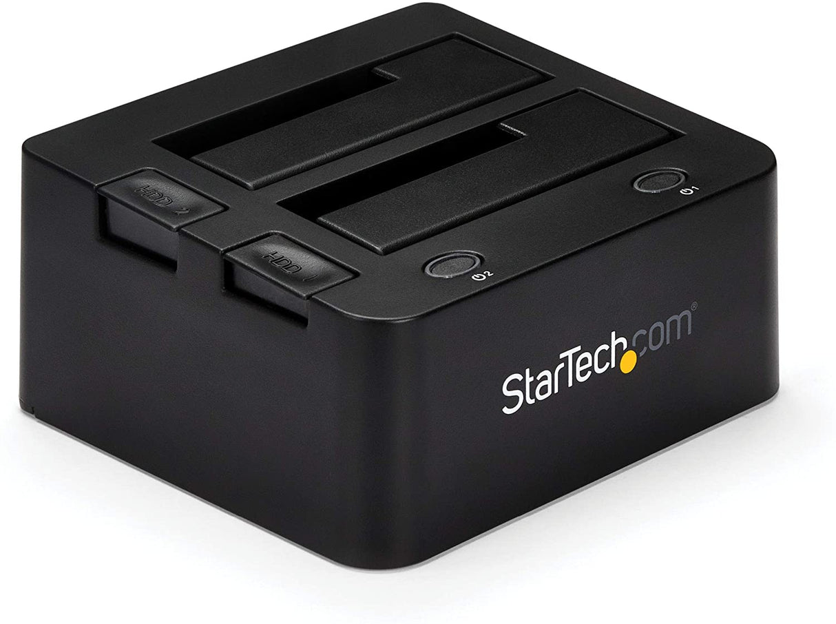 StarTech.com Dual-Bay USB 3.0 to SATA and IDE Hard Drive Docking Station, USB Hard Drive Dock, External 2.5/3.5" SATA III/IDE, SSD/HDD Docking Station, Hot-Swap Drive Bays, Top-Loading (UNIDOCKU33)