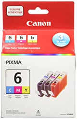 Canon BCI-6 Genuine CMY Value Pack Ink